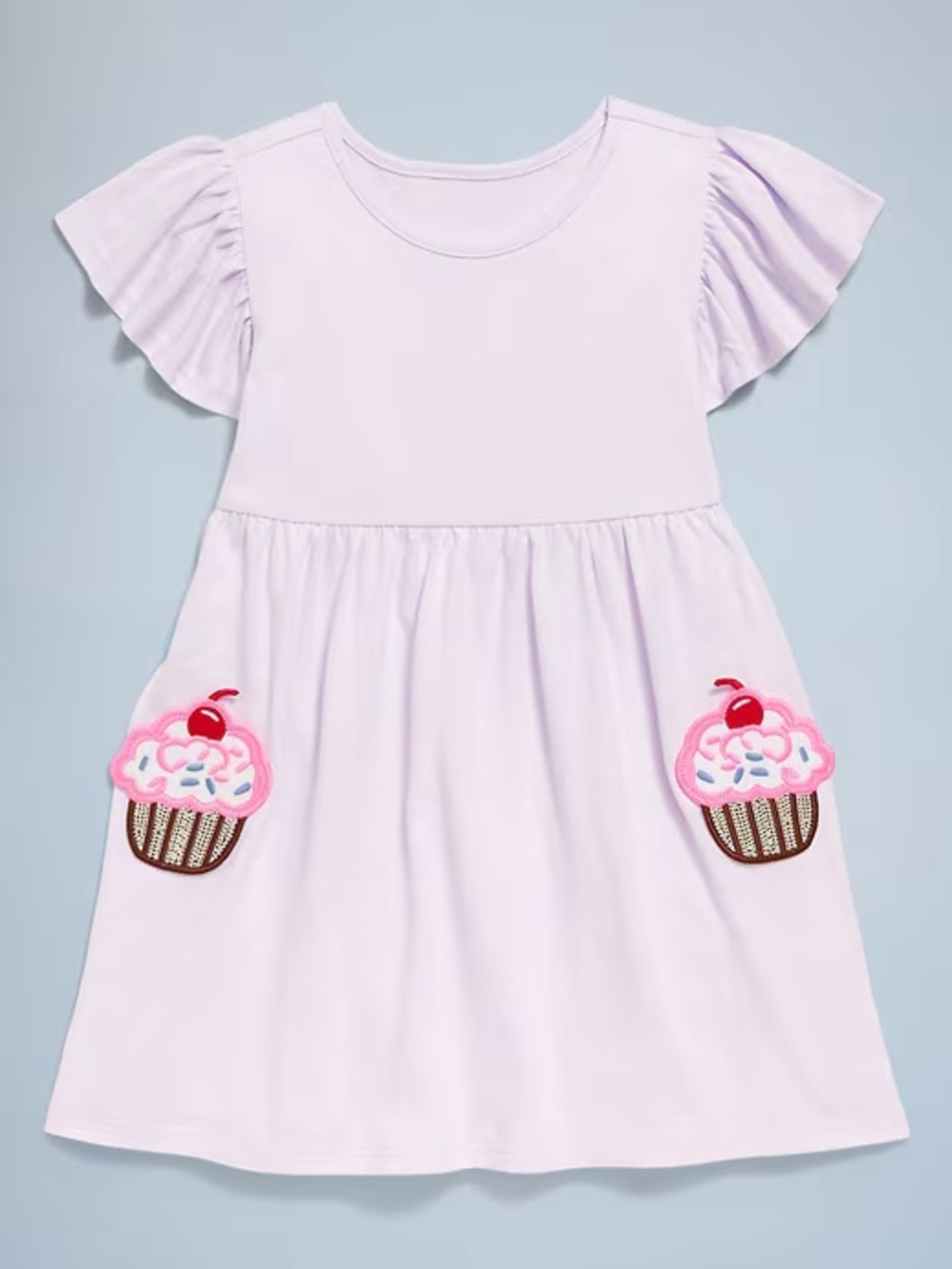 Old Navy Birthday Embroidered Cupcake Pockets Fit and Flare Dress